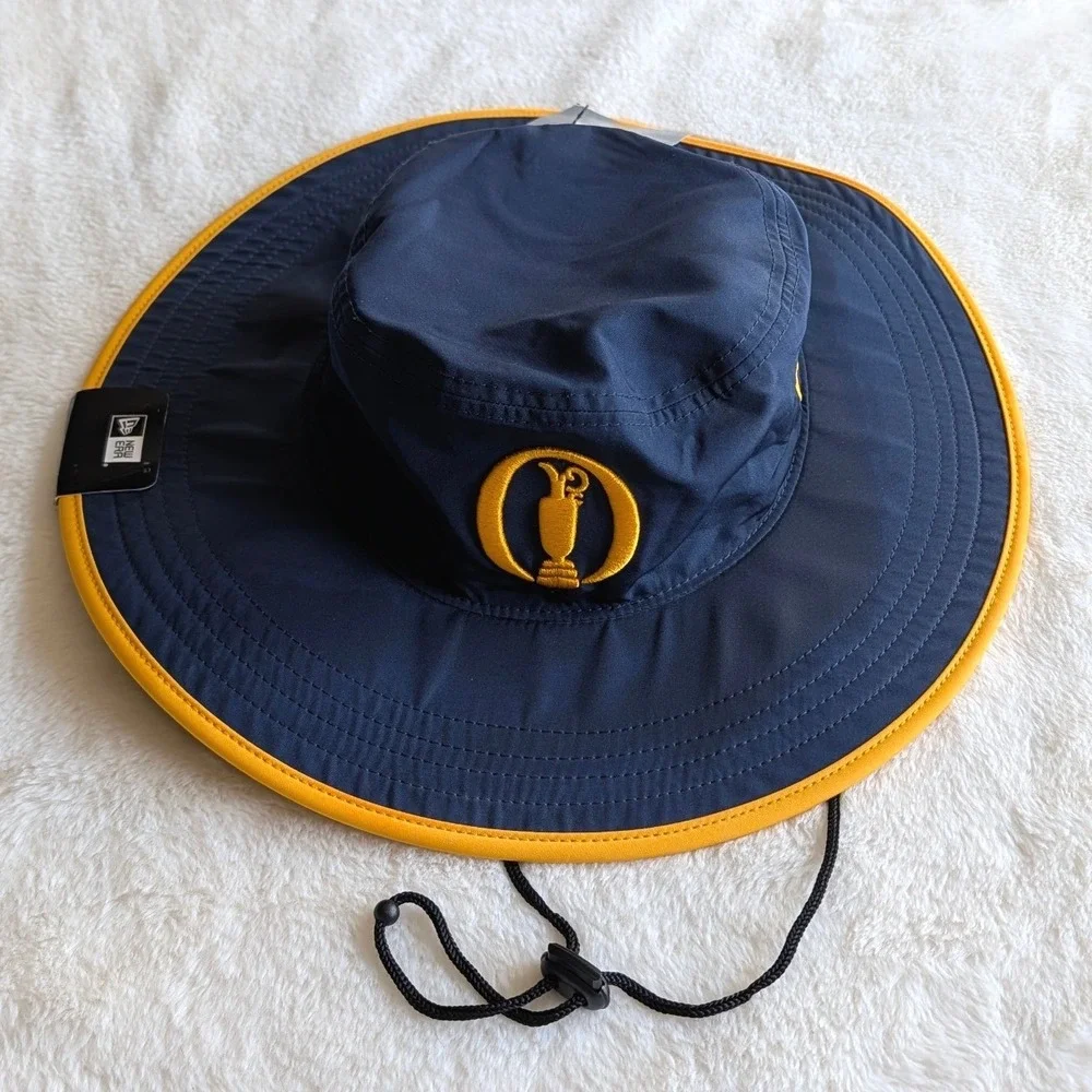 The Open Championship New Era Golf Sun Hat Navy Blue Yellow OneSize NWT